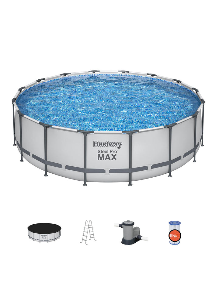 Set de Alberca estructural Redonda 4.88m x 1.22m - Steel Pro MAX