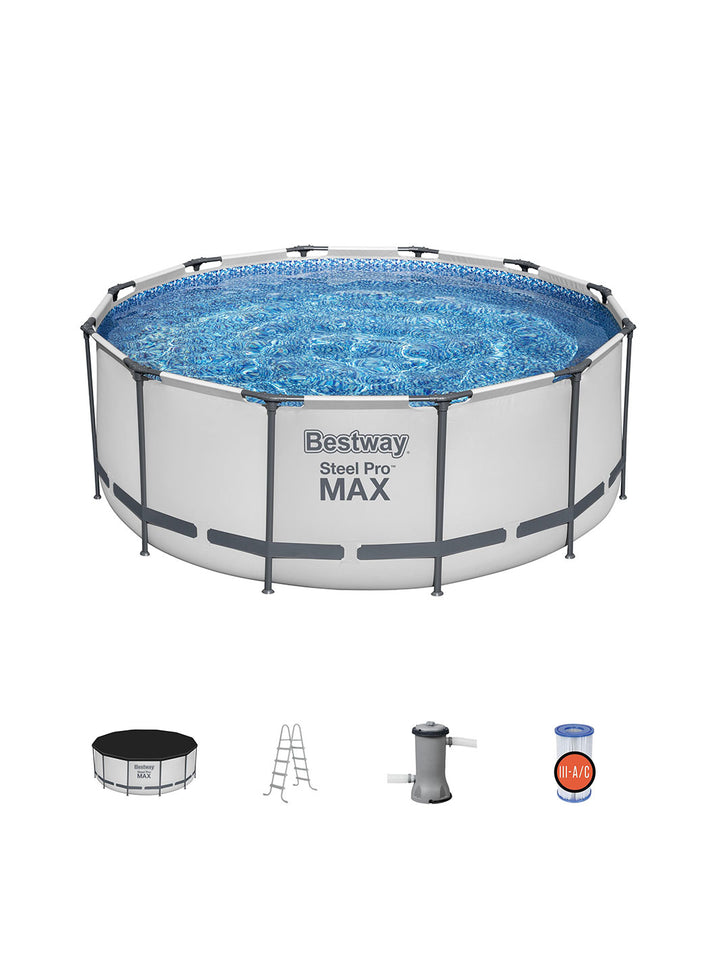 Set de Alberca estructural Redonda 3.66 m x 1.22 m - Steel Pro MAX