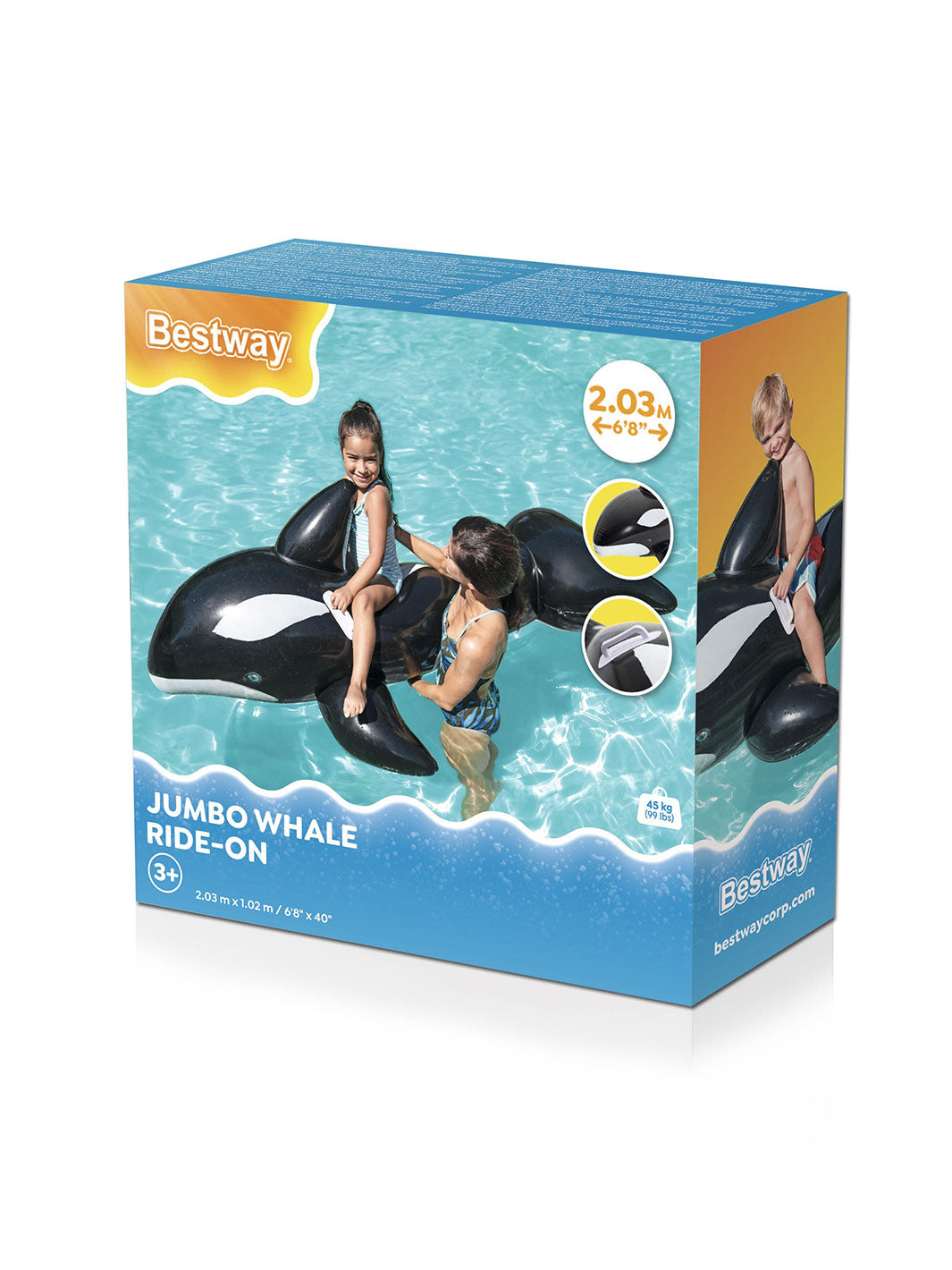 Flotador Ballena Inflable Bestway Jumbo 2.03 m para Alberca