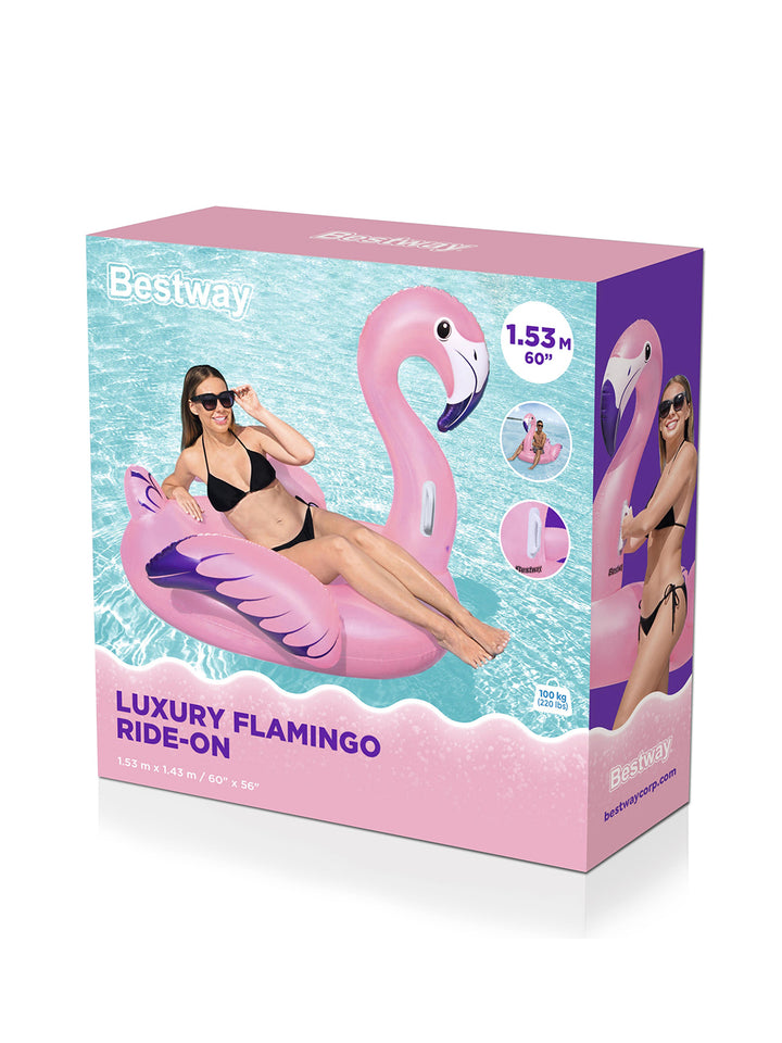Flotador Montable Flamenco Inflable Luxury 1.53 m para Alberca