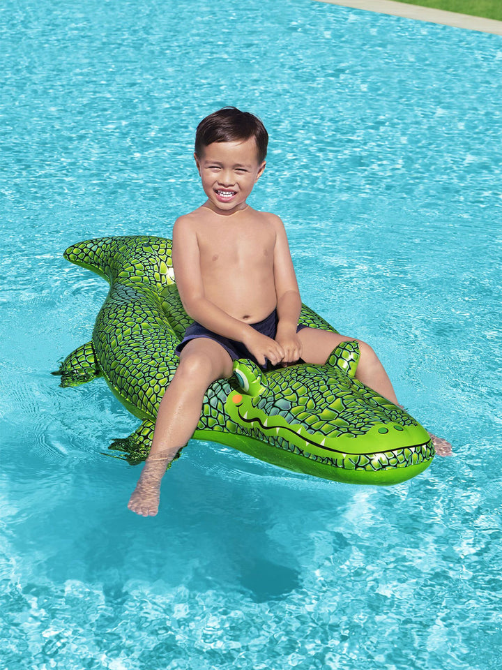 Flotador Montable Cocodrilo Inflable Bestway para Niños 1.52 m