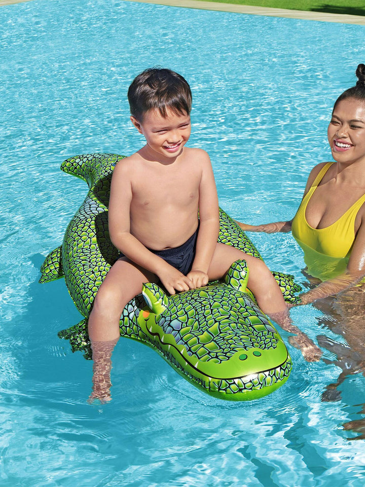 Flotador Montable Cocodrilo Inflable Bestway para Niños 1.52 m