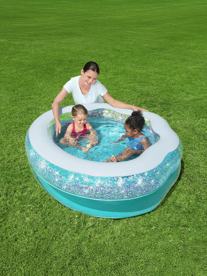 Alberca Inflable Infantil Bestway Sparkle Shell 1.50 m con Brillos