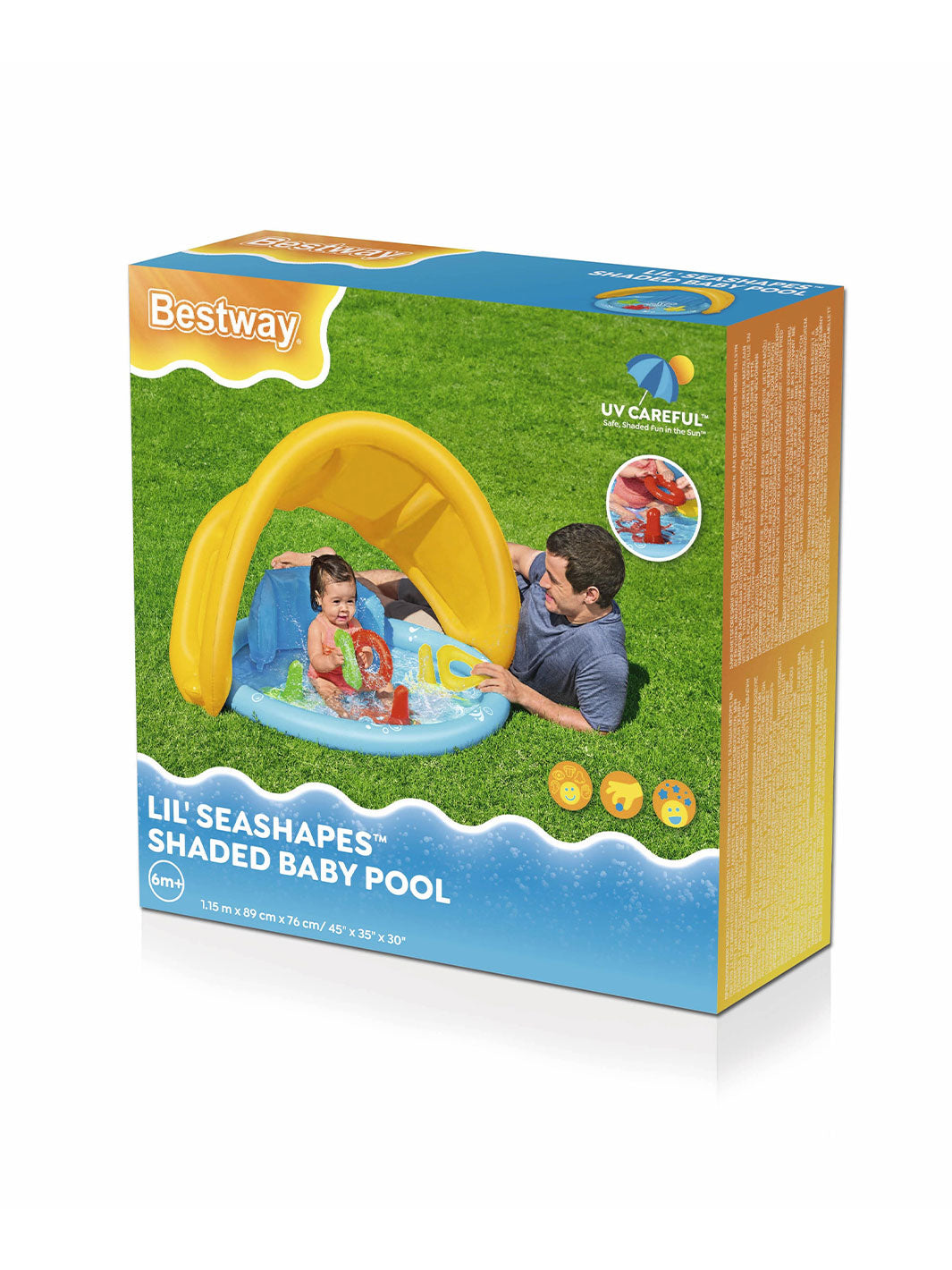 Alberca Inflable Bestway Lil' SeaShapes con Toldo para Bebé 1.12 m