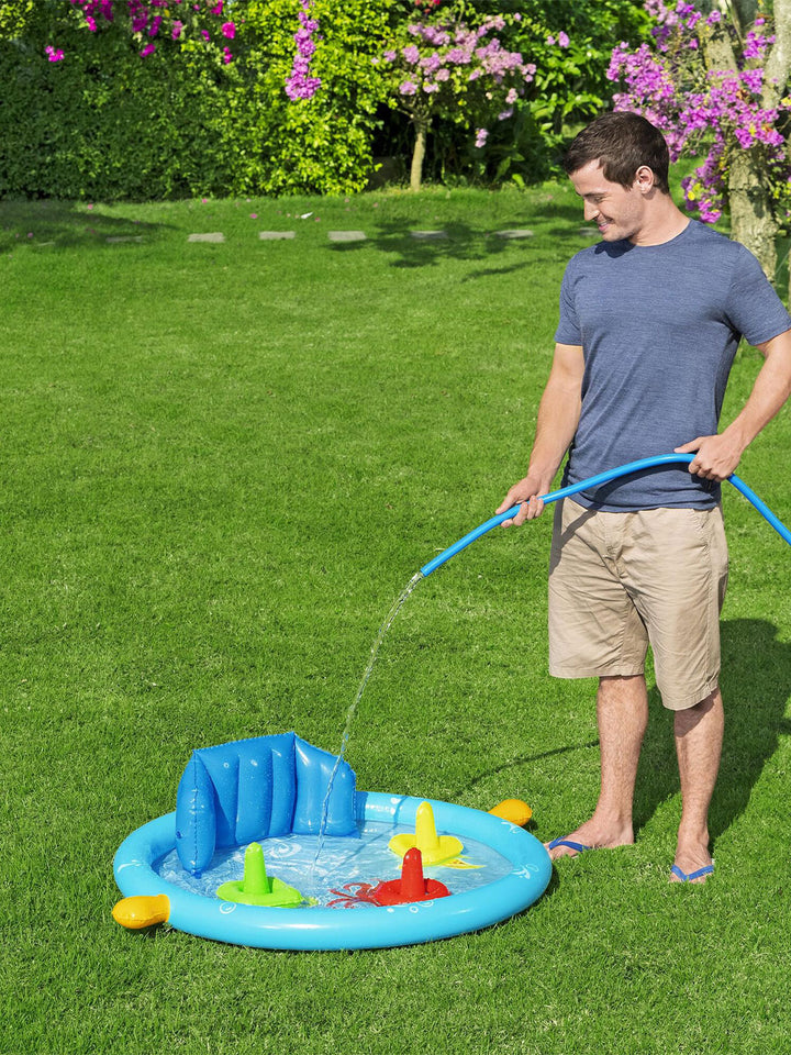 Alberca Inflable Bestway Lil' SeaShapes con Toldo para Bebé 1.12 m