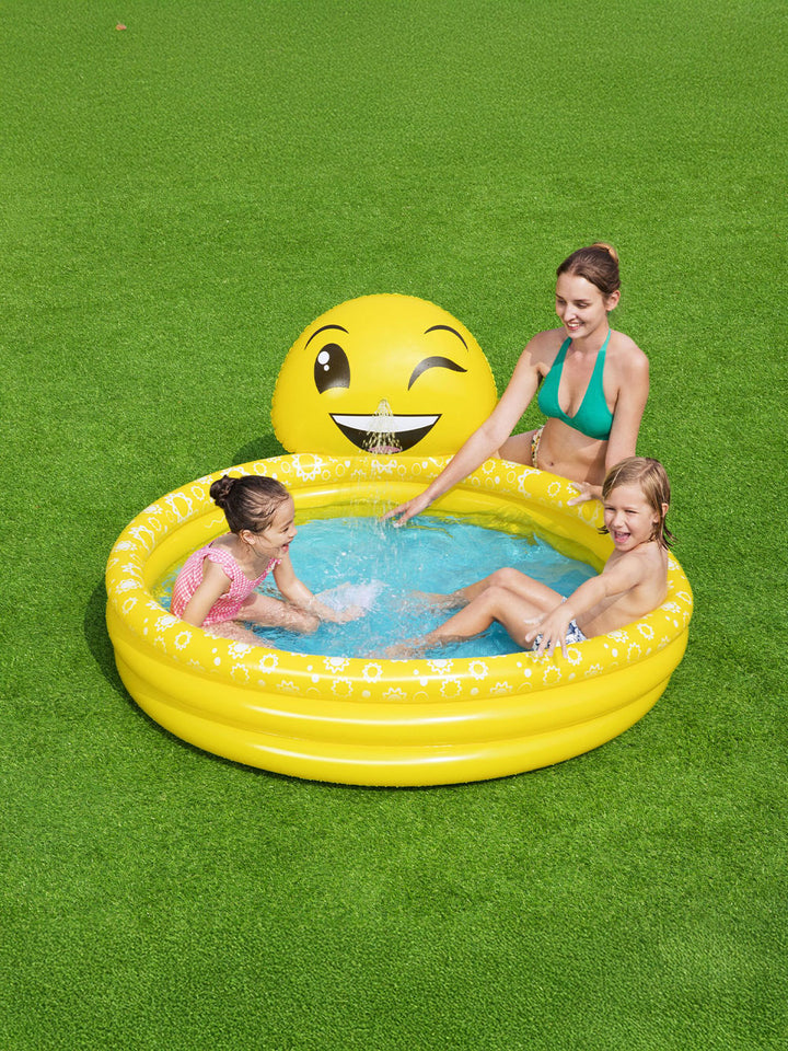 Alberca Inflable Infantil Bestway Summer Smiles 1.65 m con Rociador