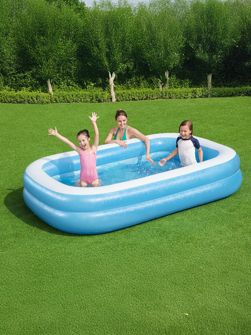 Alberca Inflable Rectangular Bestway Azul Familiar 2.62 m