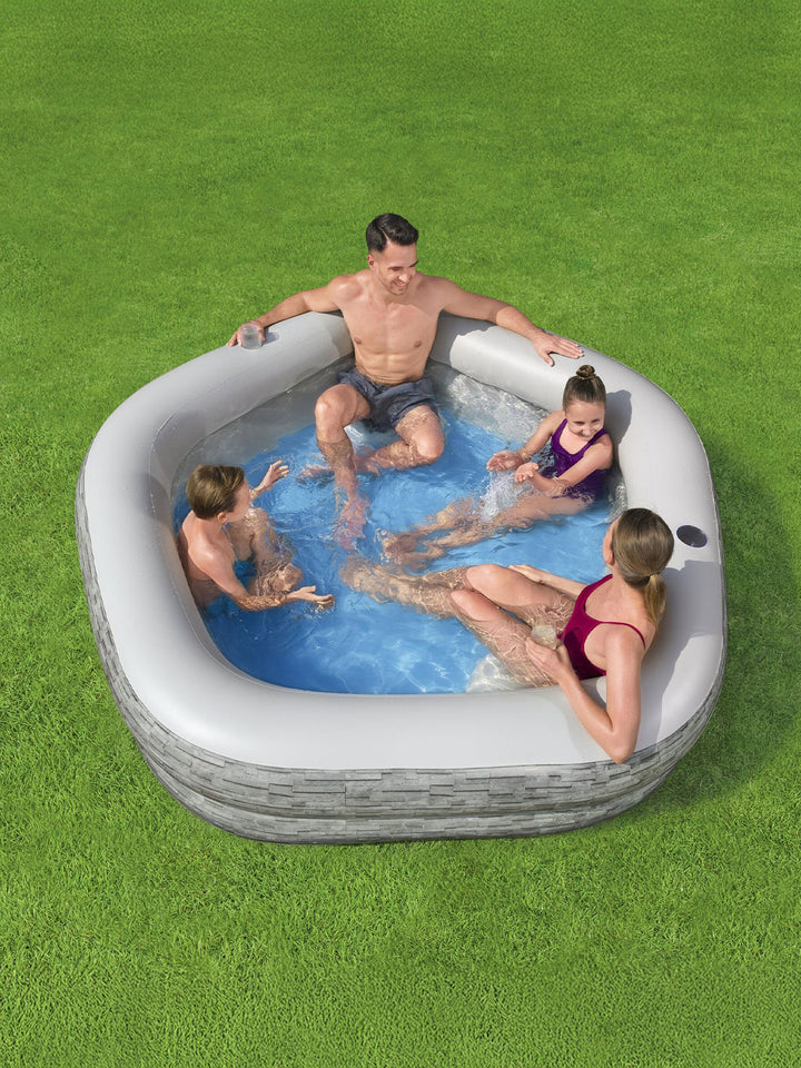 Alberca Inflable Familiar Bestway TruPrint Stone 2.13 m x 2.06 m