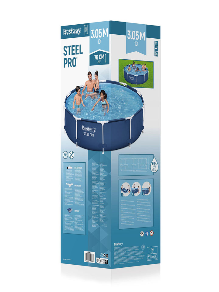 Alberca Redonda Bestway Steel Pro 3.05 m x 76 cm Estructura Metálica