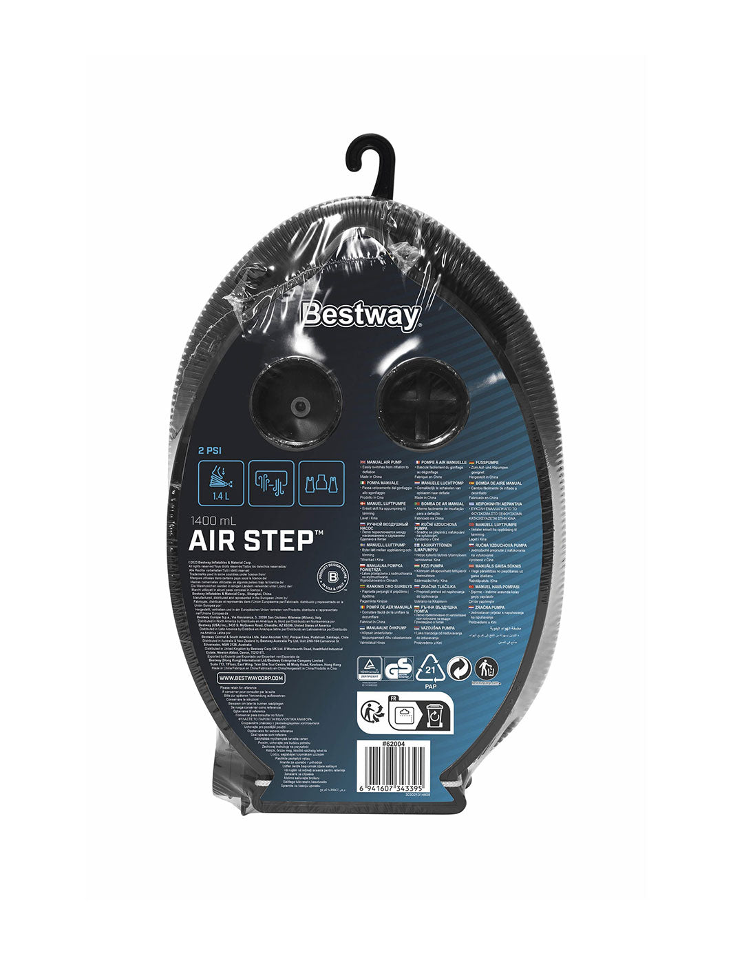 Bomba de Aire Manual Bestway Air Step 1400 ML con Adaptadores