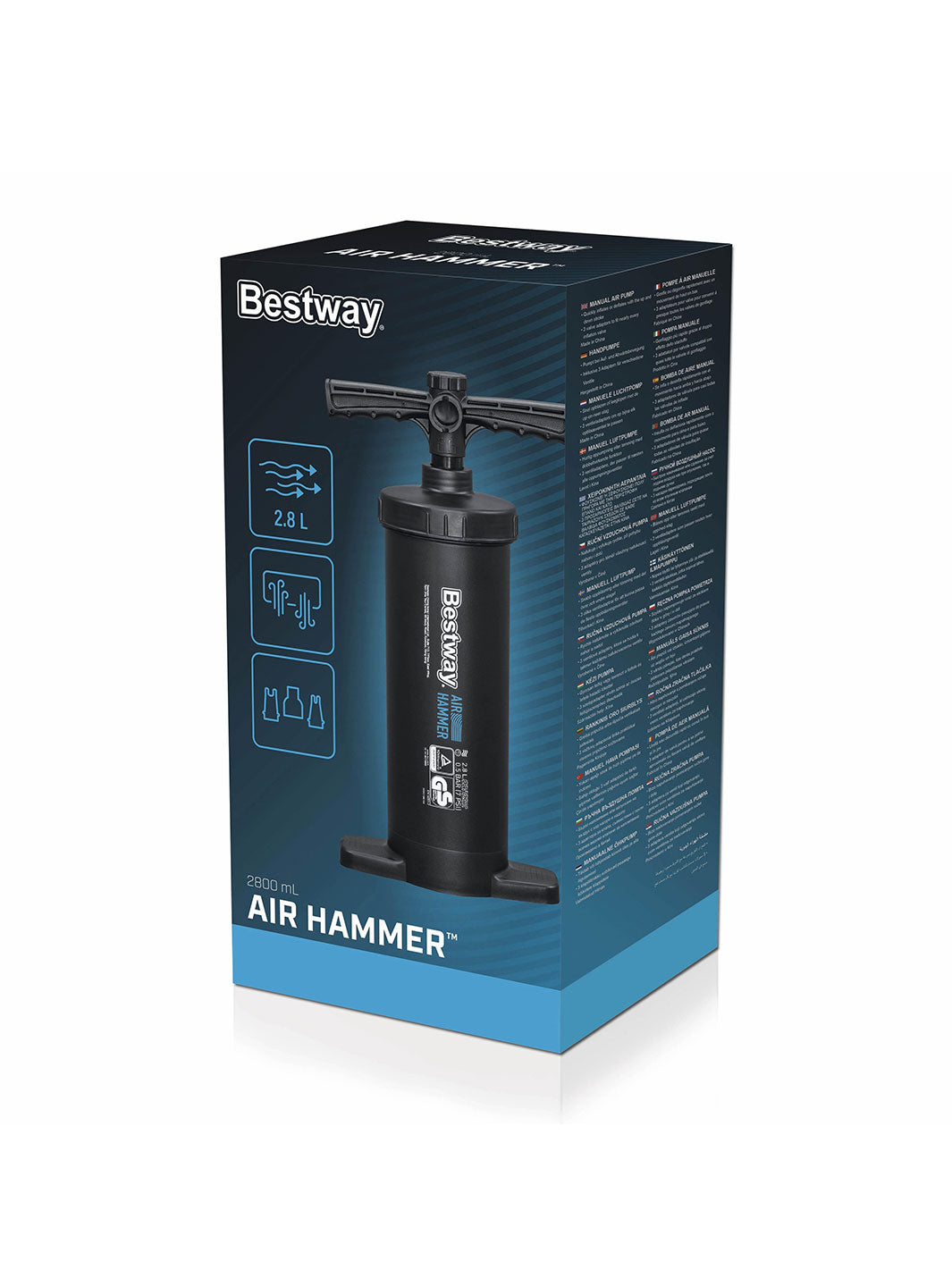 Bomba de Aire Manual Bestway Air Hammer 2800 ml 37 cm
