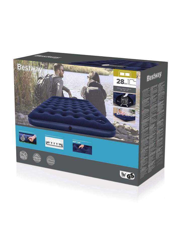 Colchón Inflable Queen Bestway con Bomba de Pie 2.03 m x 1.52 m