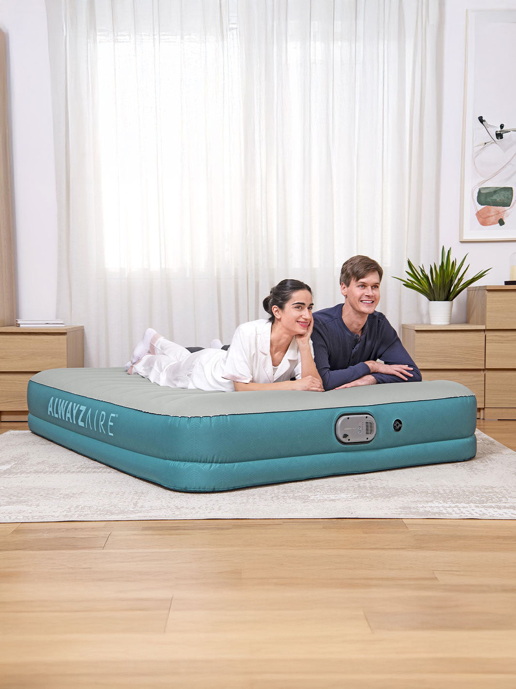 Colchón Inflable Queen Bestway AlwayzAire Fortech con Bomba Dual