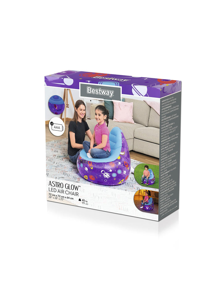 Sillón Inflable Infantil con Luz LED Bestway Astro Glow 72 cm
