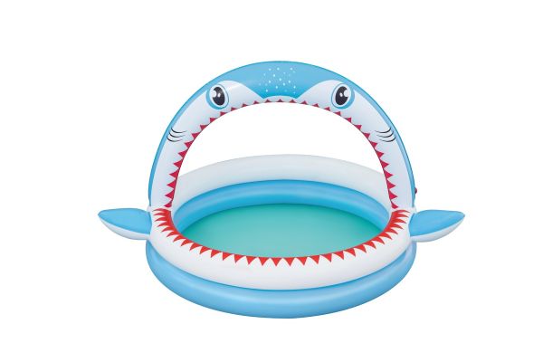Piscina hinchable infantil con rociador Sharktastic™ de Bestway® 1,63 m x 1,27 m x 92 cm