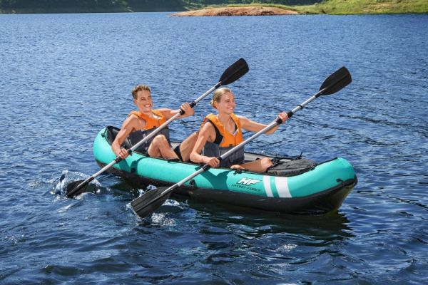 Kayak Inflable para 2 Personas con Remos de Aluminio y Bomba de Aire  Profesional