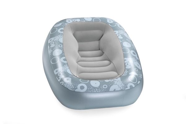 Sillon inflable individual color plata 1.52m x 1.27m x 76cm