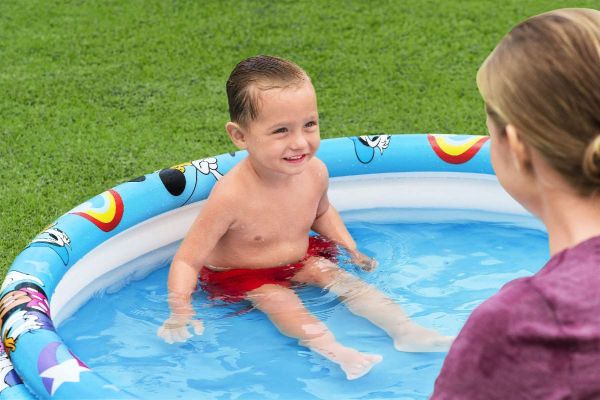 Piscina Mickey 3 Anelli con 75 Palline Colorate 122 Cm Bestway